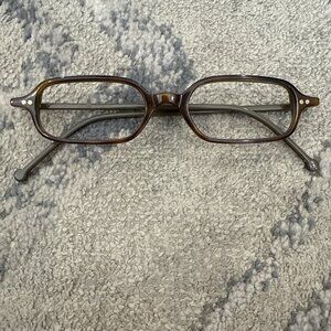 Vintage la Eyeworks Eyeglasses Frames GYRO 819 Brown Green Rectangular